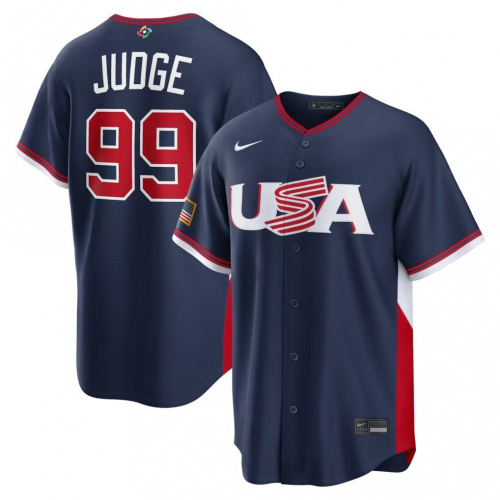 Aaron Judge USA Baseball 2026 World Baseball Classic Road Stadium Jersey - Navy-Pro Kit Vault | Brand New 26/27 Sports Jerseys